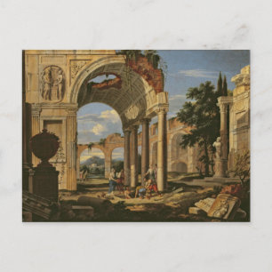 Postal Paisaje con ruinas, 1673