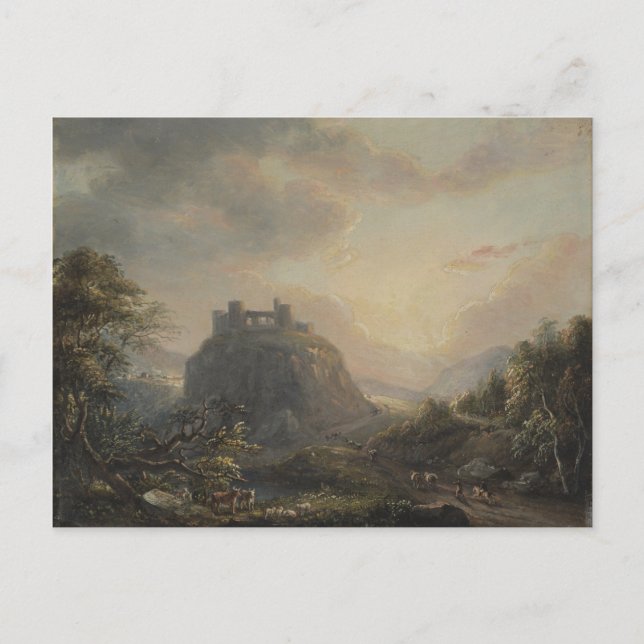 Postal Paisaje con un castillo - Paul Sandby - c1808 (Anverso)