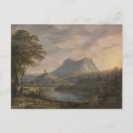 Postal Paisaje con un lago - Paul Sandby - c1808