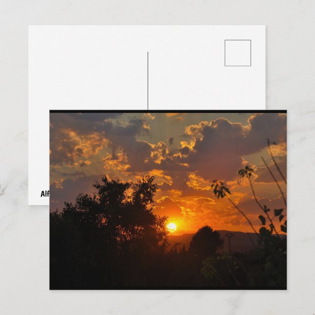 Postal Paisaje de Amanecer (Anverso / Reverso)