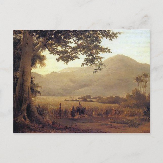 Postal Paisaje de Antilian por Camille Pissarro (Anverso)