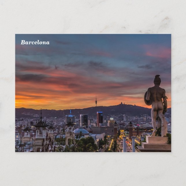 Postal Paisaje de Barcelona (Anverso)