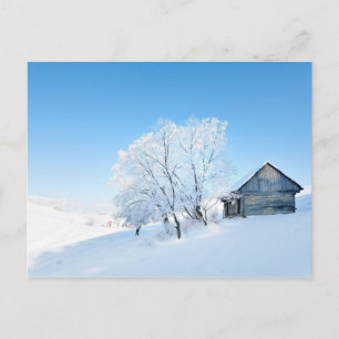 Postal Paisaje de Cabina de Invierno