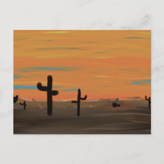 Postal Paisaje de Cacti (Anverso)