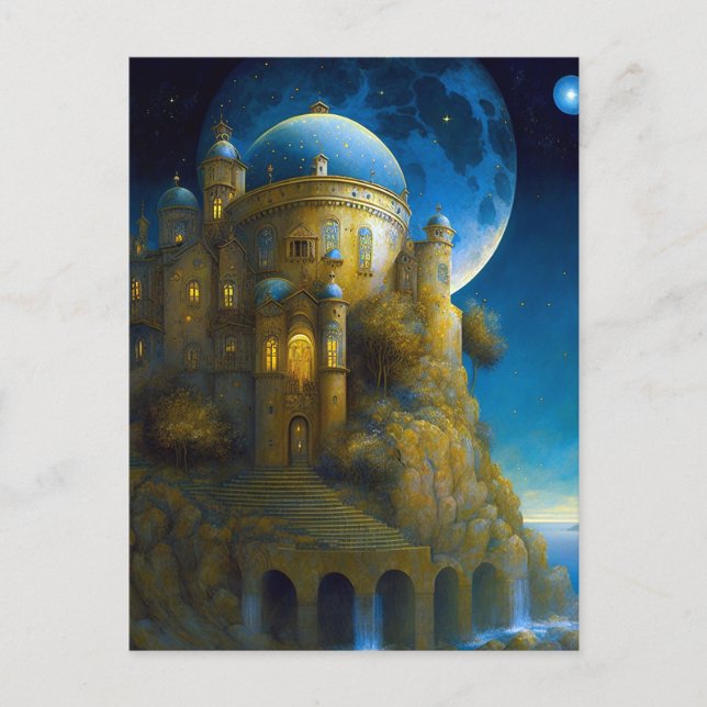 Postal Paisaje de Castle Fantasy Moon (Anverso)