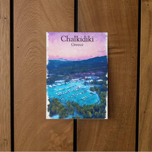 Postal Paisaje de Chalkidiki Grecia (chalkidiki greece postcard)