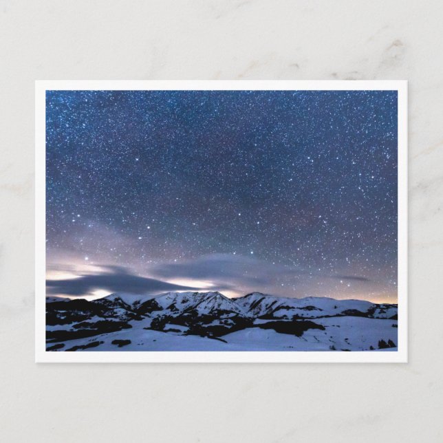Postal paisaje de cielo nocturno estético (Anverso)