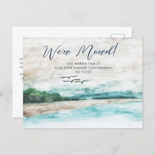 Postal Paisaje de color de agua suave que hemos movido