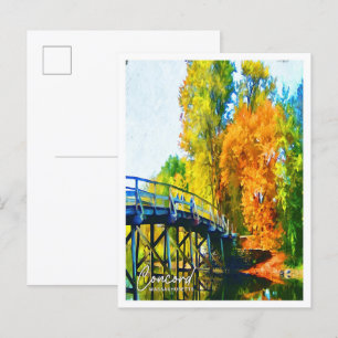 Postal Paisaje de Concord Massachusetts USA Oil Paint Cit