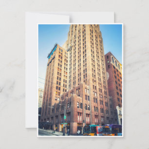 Postal Paisaje de construcción de ladrillos altos en el I