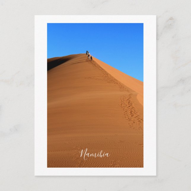 Postal Paisaje de dunas de arena de Namibia Sossusvlei (Anverso)