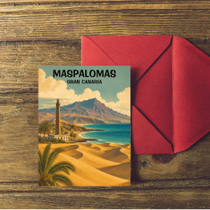 Postal Paisaje de dunas de Maspalomas Gran Canaria
