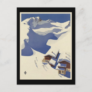 Postal Paisaje de esquí de Austria en los Alpes