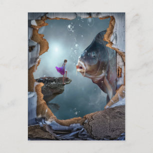 Postal Paisaje de fantasía surrealista