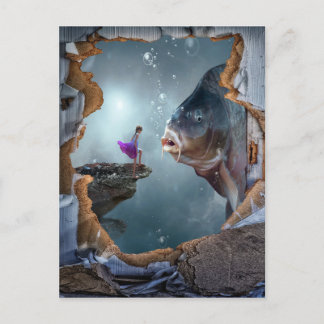 Postal Paisaje de fantasía surrealista