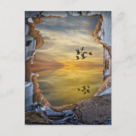 Postal Paisaje de fantasía surrealista