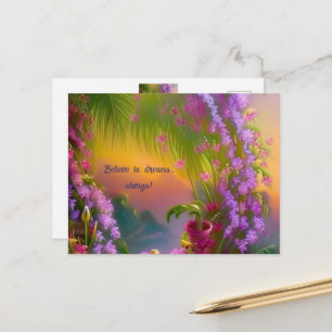 Postal Paisaje de fantasía, tropical y soñador