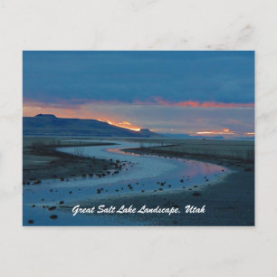 Postal Paisaje de Great Salt Lake, Utah