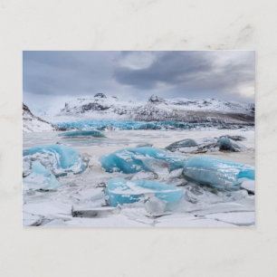 Postal Paisaje de hielo glaciar, Islandia