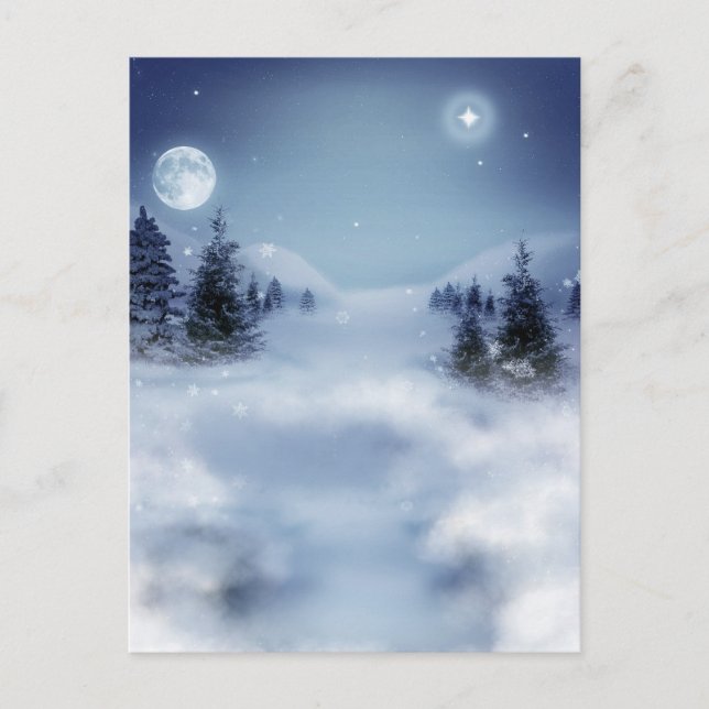 Postal Paisaje de invierno (Anverso)
