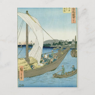 Postal Paisaje de Kuwana, de '53 famosas vistas'