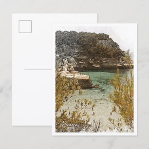Postal Paisaje de la ciudad de los Lápiz de color de Meno