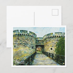 Postal Paisaje de la ciudad de pintura petrolera de Belgr