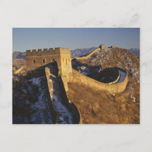 Postal Paisaje de la Gran Muralla bajo la puesta del sol,
