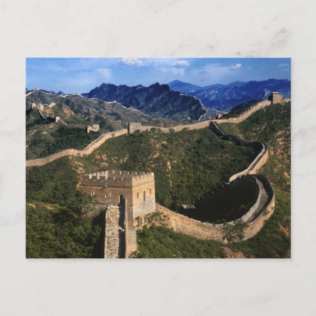 Postal Paisaje de la Gran Muralla, Jinshanling, China (Anverso)