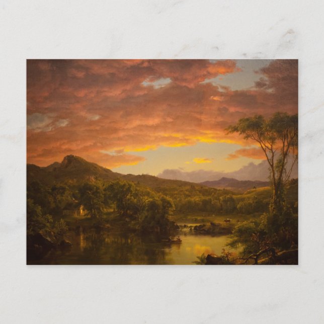 Postal Paisaje de la iglesia de Friedrich (Anverso)