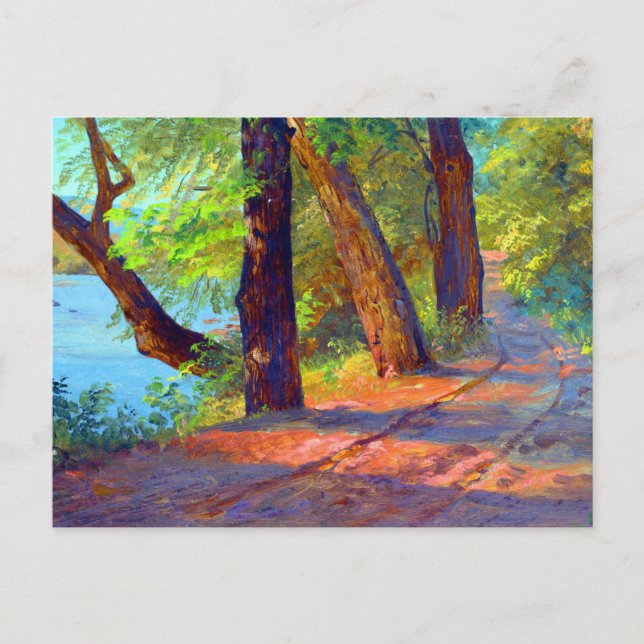 Postal Paisaje de la iglesia Frederic Edwin (Anverso)