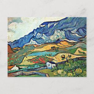 Postal Paisaje de la montaña Alpilles por Van Gogh