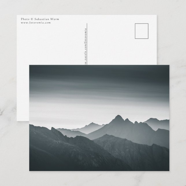 Postal Paisaje de la montaña Lofoten (Anverso / Reverso)