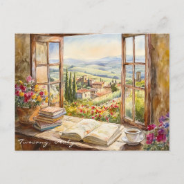 Postal Paisaje de la pintura toscana | Arte de viajes en 