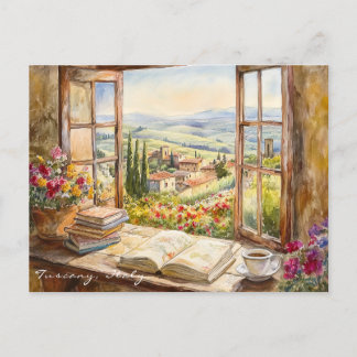 Postal Paisaje de la pintura toscana | Arte de viajes en 