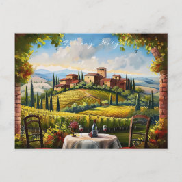 Postal Paisaje de la pintura toscana | Arte de viajes en 