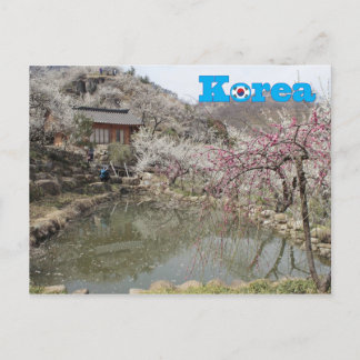 Postal Paisaje de la primavera de Corea