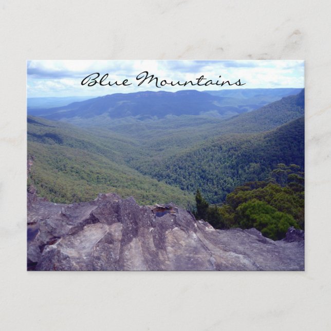 Postal paisaje de las montañas azules (Anverso)