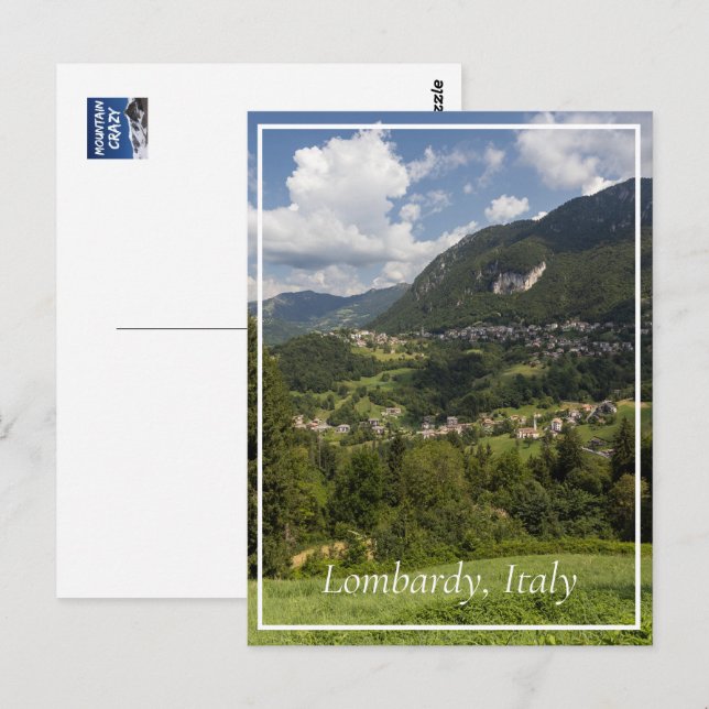 Postal Paisaje de las montañas Lombardía, Italia (Anverso / Reverso)