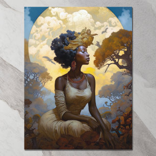 Postal Paisaje de las mujeres afroamericanas