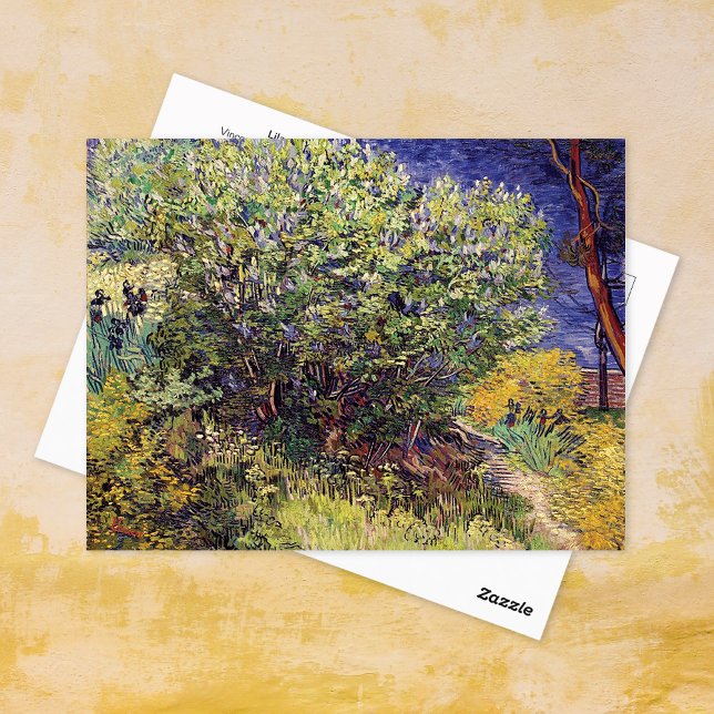 Postal Paisaje de Lilac Bush Vincent van Gogh (Subido por el creador)