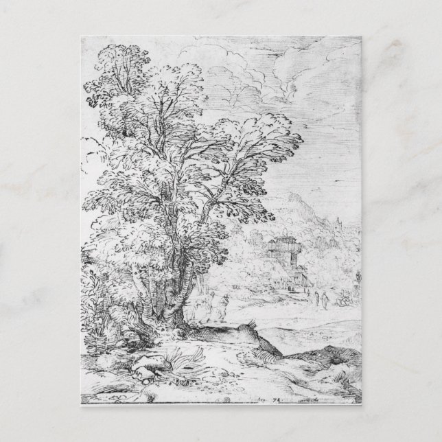 Postal Paisaje de madera (Anverso)