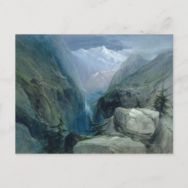 Postal Paisaje de montaña (Anverso)