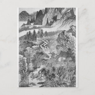 Postal Paisaje de montaña, después de Huang Gongwang 1671