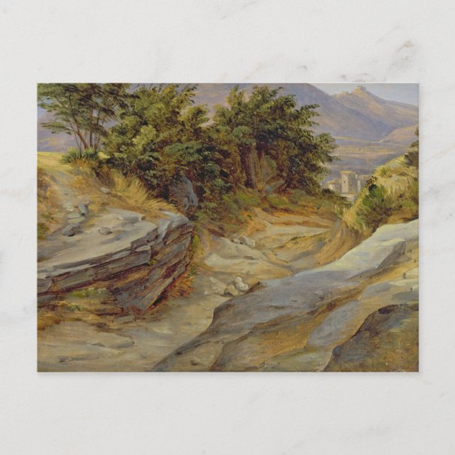 Postal Paisaje de montaña italiano, c.1824 (Anverso)