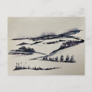 Postal Paisaje de nieve