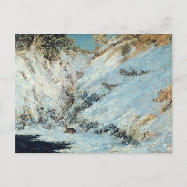 Postal Paisaje de nieve, 1866 (Anverso)