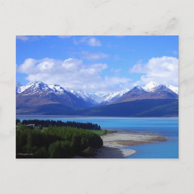 Postal Paisaje de Nueva Zelanda (Anverso)