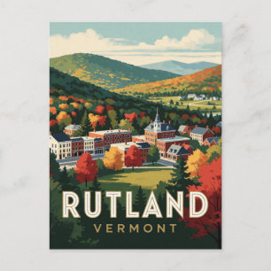 Postal Paisaje de otoño de Rutland Vermont