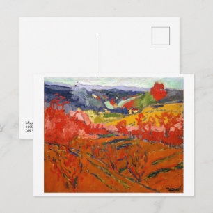 Postal Paisaje de otoño Maurice de Vlaminck